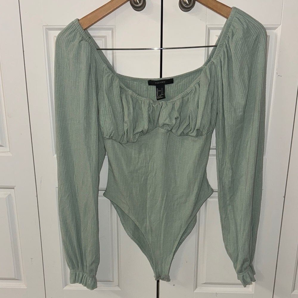 Green Long Sleeve Bodysuit